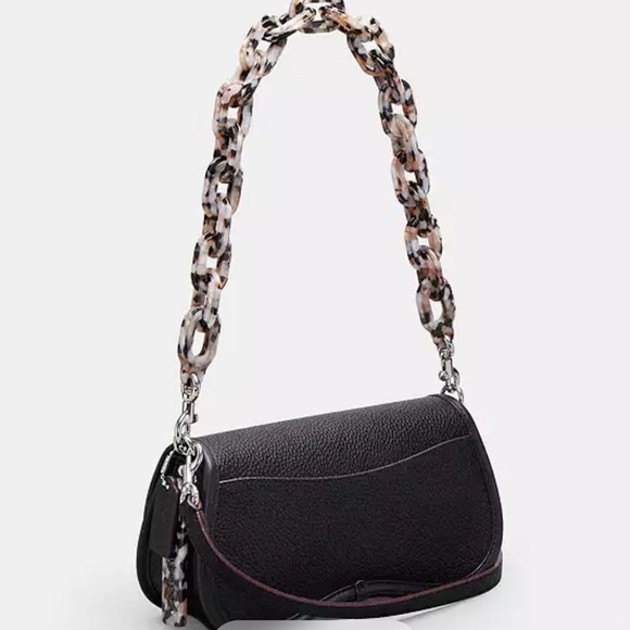 Coach Wavy Dinky Crossbody Shoulder Bag In Coachtopia Leather Black - Picture 15 of 16